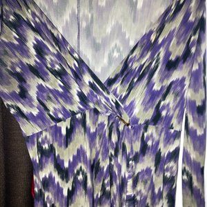 COPY - Michael Kors Purple Abstract Wrap Around Dress